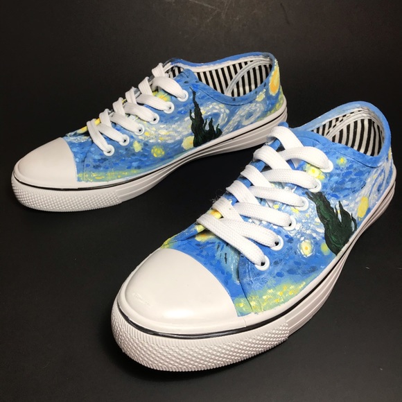 starry night custom vans